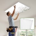 thumbnail image 4 of White Floral Magnetic Fluorescent Light Covers for Ceiling Lights 2x4Ft, Vintage Botanicals Blossom Motif Spring Office Classroom Kitchen Drop Ceiling Light Covers Lighting Filters Shade Panel 3Packs, 4 of 9