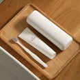 thumbnail image 3 of Portable Dustproof Antibacterial Home Camping School Toothbrush Box (White/1pc), 3 of 5
