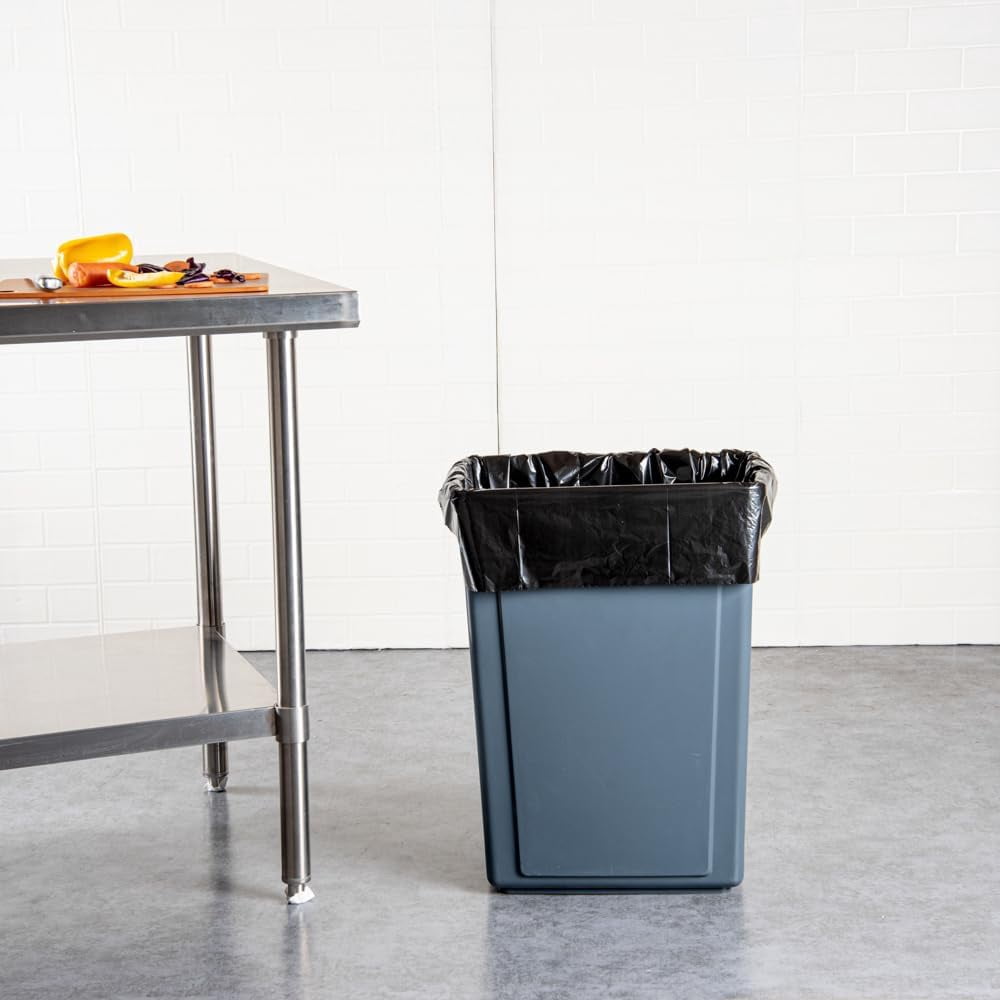 RW Clean 33 Gallon Trash Bags - 100 Count Medium-Duty Black Garbage Can Liners with  Seal Bottom for Kitchen and Office