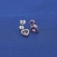 thumbnail image 4 of Colette Dangle Earrings Womens Purple Heart Cubic Zirconia Ginger Lyne Collection, 4 of 5