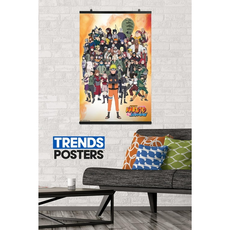 Trends International Naruto Shippuden - Group Wall Poster, 22.375 x 34,  Poster & Mount Bundle