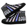 thumbnail image 4 of Bus Drivers Back The Blue High Top Canvas Shoes Sneakers Black Size 13, 4 of 7