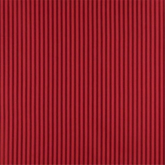 Designer Fabrics D367 54 in. Wide - Red And Ruby Thin Striped Jacquard Woven Upholstery Fabric