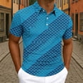 thumbnail image 2 of LIaqionyy Golf Shirts for Men Business Sports Short Sleeve Shirt Mens Lightweight Collared Printed Work Tops, 2 of 6