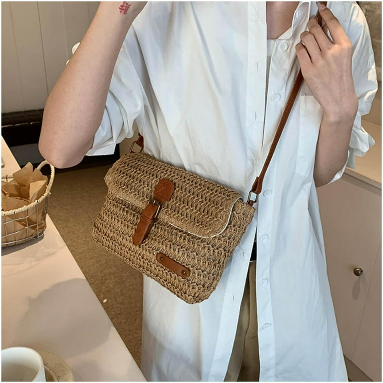 2024 Rattan Crossbody Bags for Women, Straw Raffia Clutch 2024 Rattan Crossbody Bags for Women, Straw Raffia Clutch