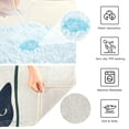 thumbnail image 3 of Yayeee Bath Rug for Bathroom Floor Non Slip Contour Fluffy Soft Absorbent Mat, 20"x24", Black Cat Plants, 3 of 7