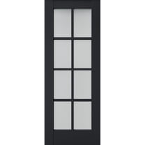 Slab Barn Door Panel Frosted Glass | Veregio 7412 Antracite | Sturdy Finished Doors | Pocket Closet Sliding-24" x 96"