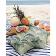 thumbnail image 3 of Nordic Style Palm Tree Green Leaf Outdoor Pillow Covers Set of 2, Decorative Waterproof Throw Pillow Case, Nature Tropical Plants Cotton Linen Soft Cozy Cushion Pillowcases, 3 of 6