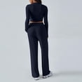thumbnail image 4 of QSXADF Fall 2 Piece Sweatsuits Women Casual Tracksuit Set Solid Crew Neck Long Sleeve Drawstring Waist Pocket Pants Set Comfortable Women Fall Winter Outfits, 4 of 4