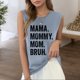 thumbnail image 2 of Camiseta sin mangas con estampado de letras para mujer: camiseta informal de verano con diseño moderno, versátil con vaqueros, fácil de cuidar, 2 of 4