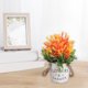 thumbnail image 4 of Arreglo de mesa con ramo de flores artificiales - Decoración de plantas en maceta falsa, centro de mesa floral de plástico, adorno de la encimera de escritorio interior, 4 of 6