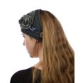 thumbnail image 3 of NYFASHION101 Hand Knitted Furry Flowers Winter Headband Headwrap - NAG324Y, Dark Gray, 3 of 4