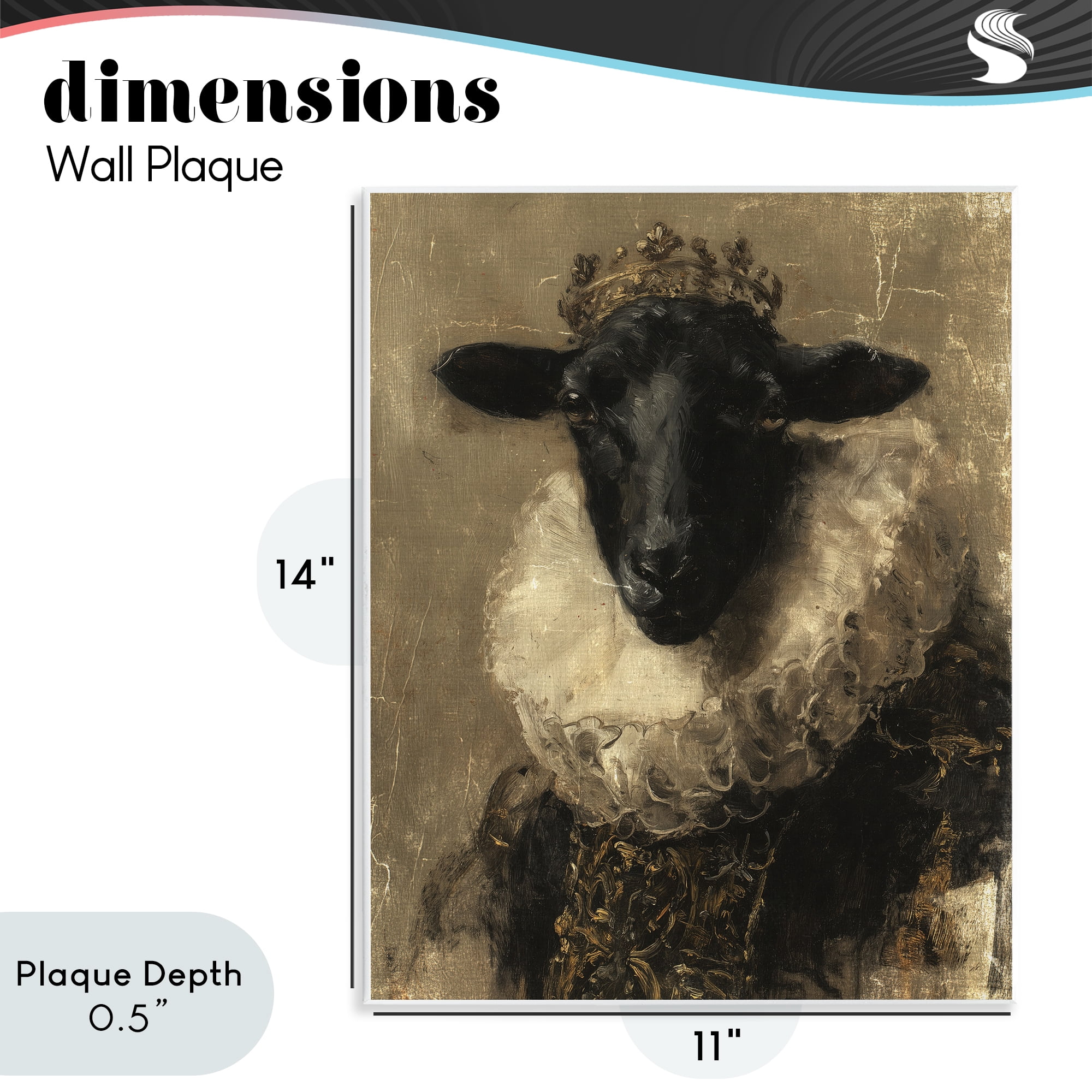 Stupell Industries Noble Ram Portrait Wall Plaque Art, design by Svetlana Aleynikova