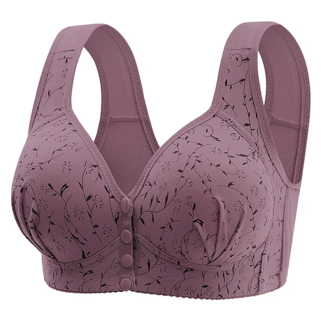 Yuyuzo Womens Front Closure Bras Seniors Wireless Beauty Back Full Coverage Comfor Easy Close Bras