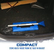 Snow Joe 2-in-1 Windshield Ice Scraper and Snow Broom, Extendable Winter Car Cleaning Tool