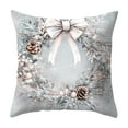thumbnail image 2 of Christmas Holiday Pillow Cover Linen Decorative Throw Pillow Case for Sofa Couch Living Room Bedroom Seasonal Home Decor Festive Accent, 2 of 6