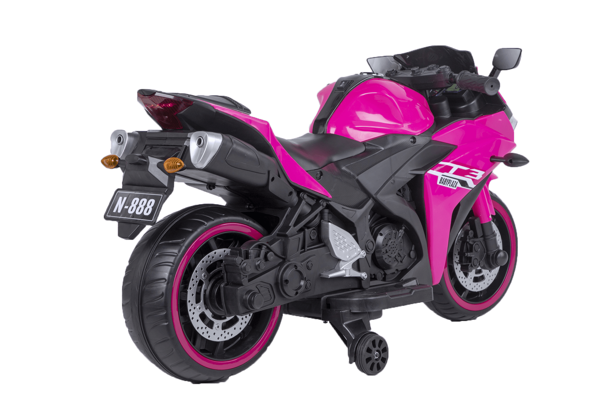 Motorcycle For Kids 3~6 Years Boys Girls Gift,  ride on toy with Training Wheels/manual throttle/ drive by hand /Lighting wheels
