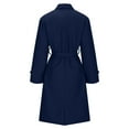 thumbnail image 6 of Aueoeo Women's Double-breasted Coat Lapel Collar Jacket Spring Trench Long-sleeved Casual Coat With Pockets, 6 of 6