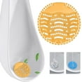 thumbnail image 2 of QYXQPYO Urinal Screens, Urinal Screen Deodorizer, Urinal Cakes Anti-Splash Odor Protection, Urinal Cakes Pads Fresh 3d Wave Anti-Splash for Men Toilet Bathroom Airport Office Mall Hotel, Orange, 2 of 4