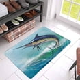thumbnail image 3 of MKHERT Blue Marlin Fish in The Ocean Doormat Rug Home Decor Floor Mat Bath Mat 30x18 inch, 3 of 3