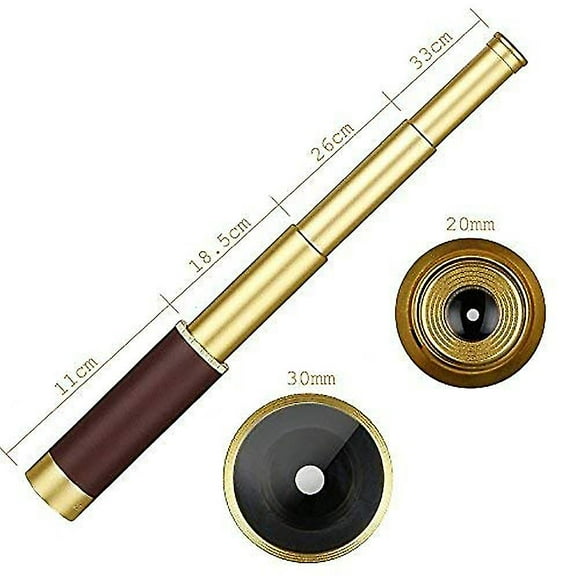 Retro Pirate Telescope Zoomable 25x30 Pocket Portable Waterproof