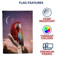 thumbnail image 5 of America Forever Macaw Parrot Summer Garden Flag 12.5 x 18 inches Exotic Tropical Bird Cresent Moon Fireflies Double Sided Summer Seasonal Yard Outdoor Decorative Wildlife Garden Flag, 5 of 5
