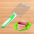 thumbnail image 3 of Cortador de fiambre de acero inoxidable, herramienta para cortar alimentos blandos, jamón, fruta, tomate, cocina (verde), 3 of 8