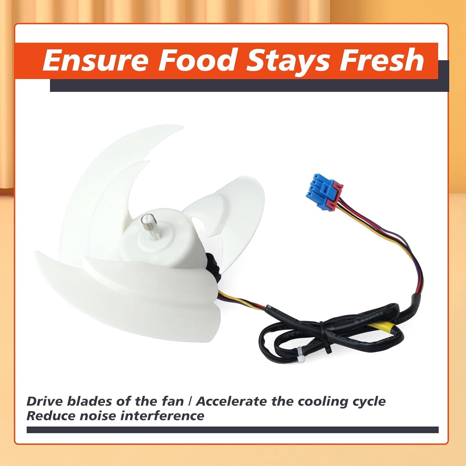 EAU65058502 EAU65058501 Refrigerator Condenser Fan Motor with Blade Replacement for LG LMXS LNXC LNXS RDCS etc Fridges for Kenmore Freezer Assembly Replace EAU64843805 RFD3410A102A