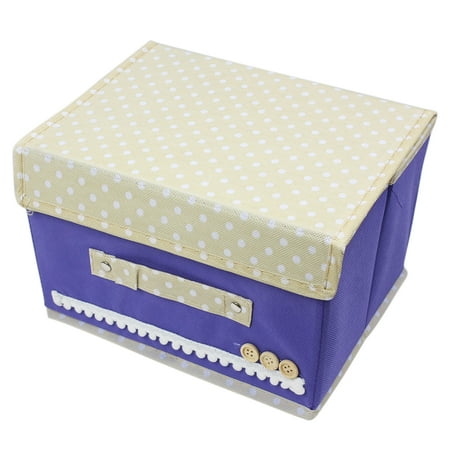 Makeup Cosmetic Jewelry Container Polka Dot Pattern Cover Storage Box Holder Red