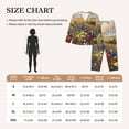 thumbnail image 4 of Disketp Vibrant Wildflower Meadow Pajamas Set Long Sleeve Sleepwear Womens Button Down Nightwear Pj Sets-{designName}-XX-Large, 4 of 7