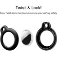 thumbnail image 2 of Adecuado para llavero Airtag [paquete de 2] Estuche compatible con estuche Apple Airtag, llavero GPS AirTag Airtags (negro/azul), 2 of 5