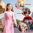 thumbnail image 6 of Benylion Toddler Girls Pink Witch Costume Fairy Princess Dress Up Halloween Cosplay Outfit with Accessories for 3-4 Years, 6 of 6