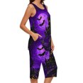 thumbnail image 6 of Tnhcen Halloween Women's Pajama Set Sleeveless Round Neck Tank Top & Capri Pants 2-Piece Loungewear Soft Stretch Sleepwear S-2XL, 6 of 6