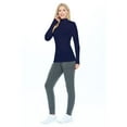 thumbnail image 2 of ACTIVE UNIFORMS Women's Long Sleeve Turtle-Neck T-Shirt Under Scrub (True Navy Blue, X-Small), 2 of 5
