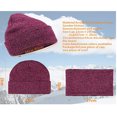 thumbnail image 3 of Sinhoon Winter Beanie Hat & Scarf & Touchscreen Gloves, Warm Knit Fleece Lined Beanie Gloves Infinity Scarf Set for Men and Women (Rosy), 3 of 6