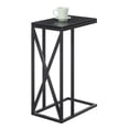 thumbnail image 3 of Convenience Concepts Tucson Table d'Appoint en C, Fini Bois Noir et Cadre en Métal, 3 of 4