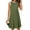 Moss, variant on Women's Round Neck Sleeveless Mini Tank Dress with Pocketed Stretch 95% Polyester 5% Spandex Perfect for Summer Wear