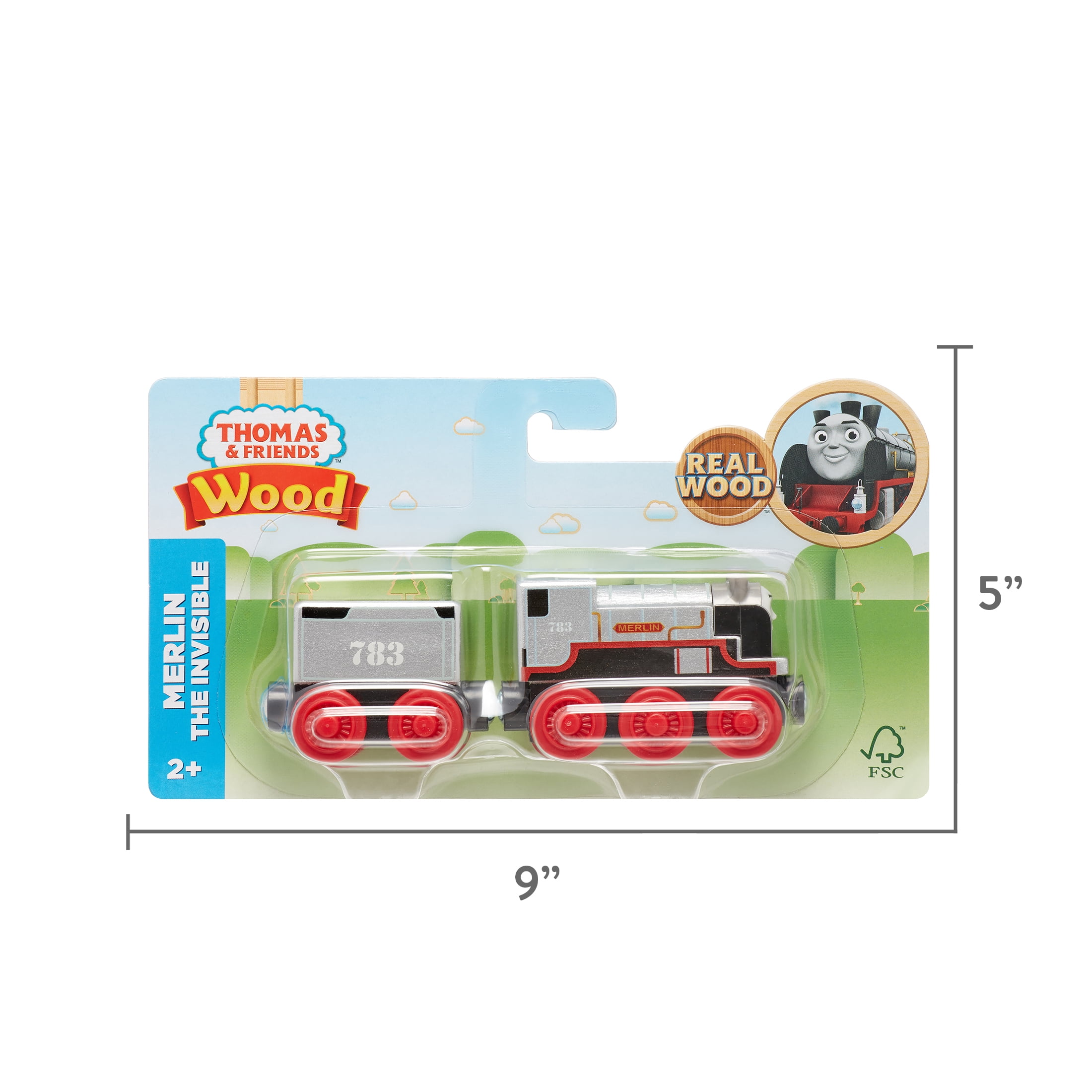 Thomas Friends Wood Merlin the Invisible Wooden Steam Engine Train Play Vehicle Walmart