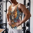 thumbnail image 5 of Gukieu Colorful Owl Tattoo Art Print Men's Quick Dry Fitness Vest, Round Neck Sleeveless Fitness Bodybuilding Top-Large, 5 of 7