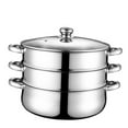 thumbnail image 4 of STRANDCHIC Steam Pot Chinese for Cooking Stainless Steel 1 Set, 4 of 8