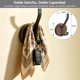 thumbnail image 2 of Ganchos Adhesivos de Pared 4PCS, Perchero de Madera para Colgar Abrigo, Ropa, Llaves, Bolsos, Toallas, Ganchos Multiuso con Diseño de Doble Gancho para Baño, Cocina, Dormitorio Entrada y Hogar, 2 of 4