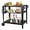 Black, variant on Black Outdoor Grill Cart with Wheels, Heavy-Duty 3-Tier BBQ Prep Table for Pizza Oven, Griddle, Patio – Rustproof Commercial Kitchen Cart with Tool Hooks