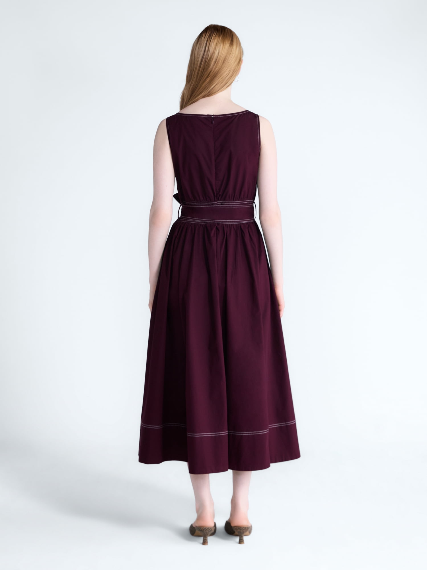 Free Assembly Women's Sleeveless Cotton Boatneck Maxi Dress, Sizes XS-XXL