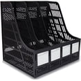 thumbnail image 1 of Sturdy Desktop Magazine Plastic Holders Frames File Dividers Document Cabinet Rack Display and Storage Organiser Box, 1 of 4