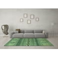 thumbnail image 3 of Ahgly Company Indoor Rectangle Abstract Turquoise Blue Modern Area Rugs, 8' x 10', 3 of 4