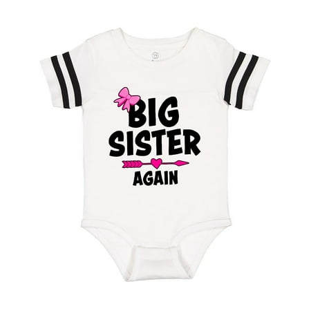 

Inktastic Big Sister Again with Bow and Arrow Gift Baby Girl Bodysuit
