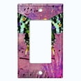 thumbnail image 5 of Metal Light Switch Plate Cover Unique Colorful Floral Butterfly Yellow Mandala BUT026, 5 of 13