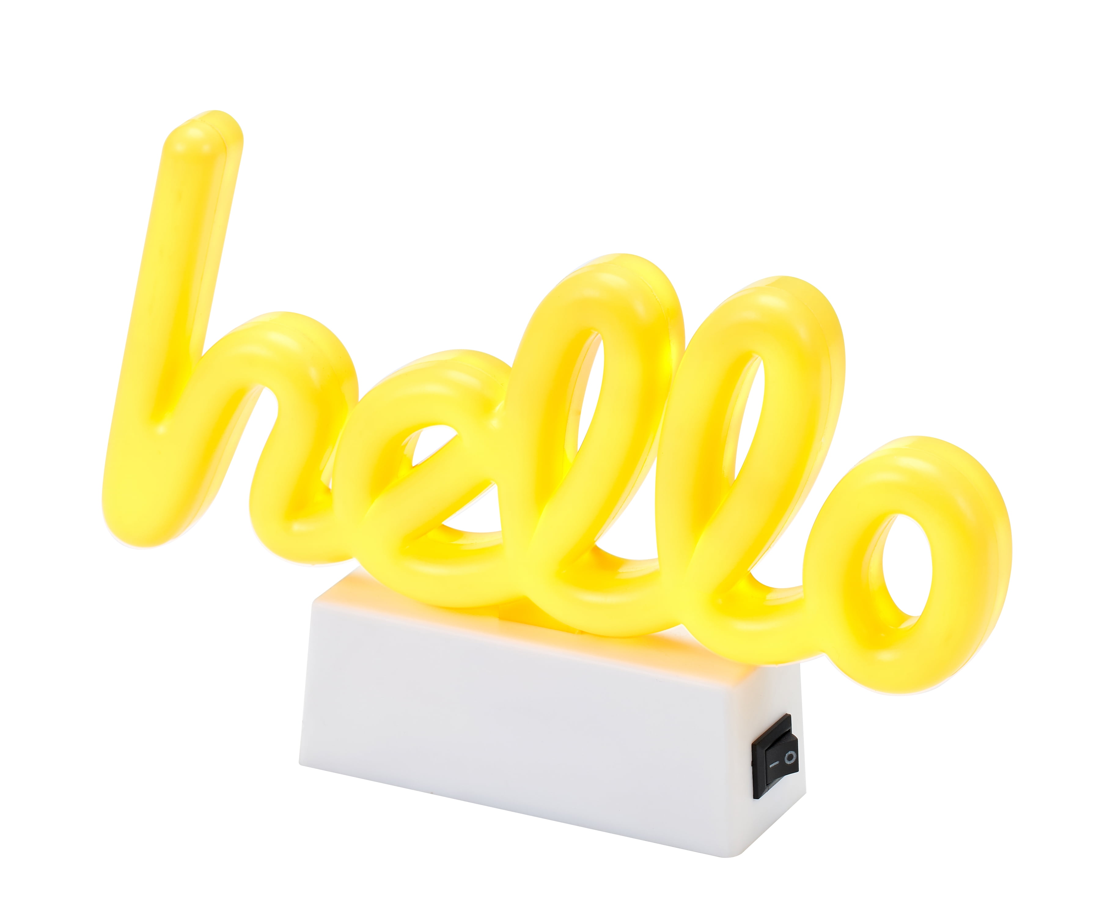 Lockermate by Bostitch Neon Hello Locker Light Sign, Yellow, Novelty