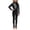 Black-M, variant on Girls' Shimmering Bodysuit Gold Heat Transfer Performance Wear Metallic High Neck Long Sleeve Zipper Back Black 7 Y-9 Y