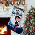thumbnail image 1 of Coraline Tema: Calcetines de Navidad, fino lino blanco para colgar en escaleras y chimenea, decoración navideña para el hogar, regalo de Navidad. 54cm × 38cm, 1 of 5